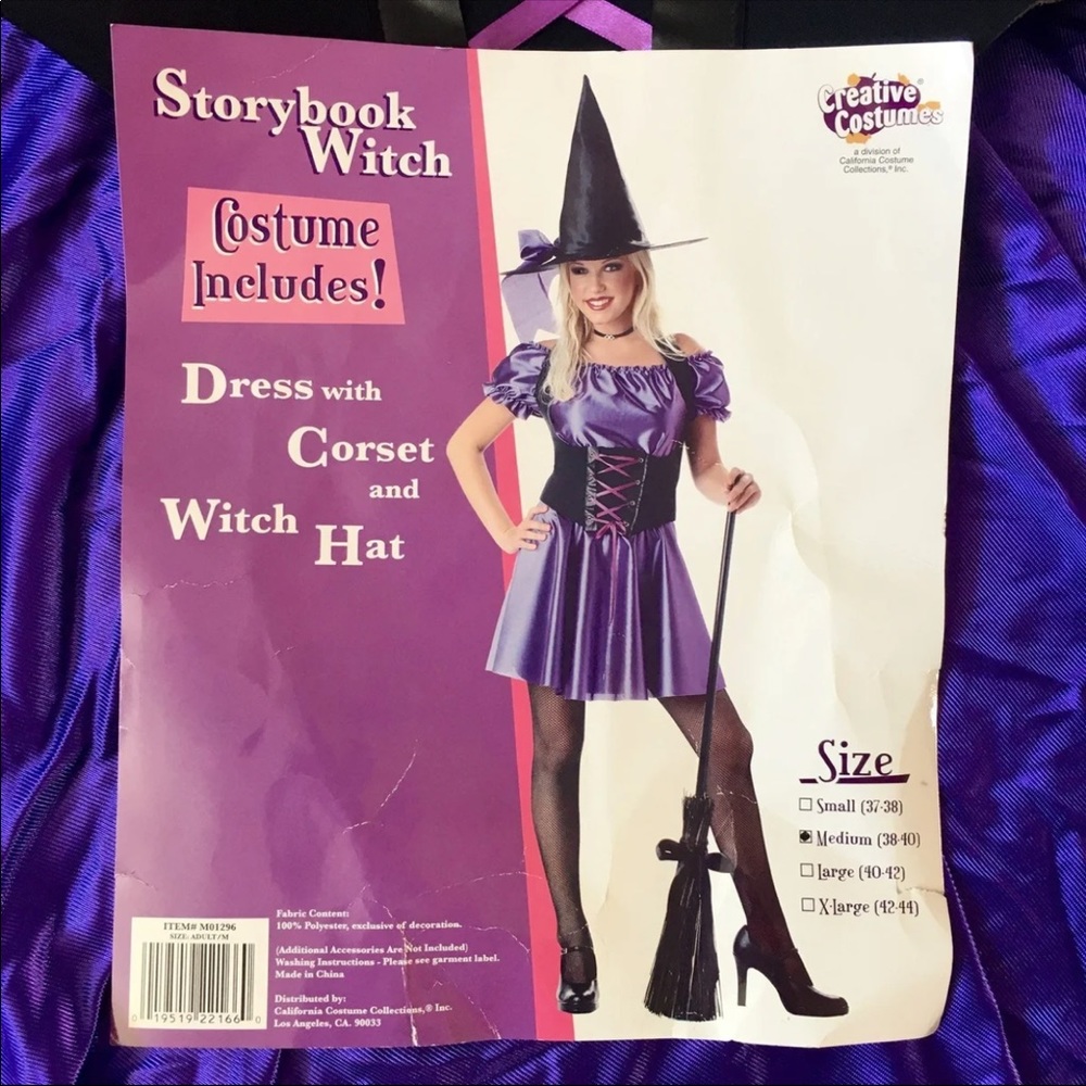 Women’s M 38/40 Cute Witch Costume Purple